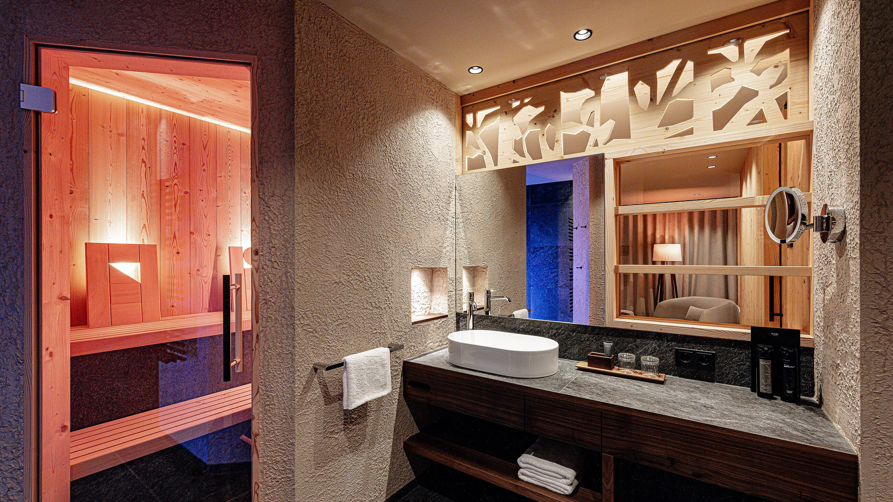 Hotel Masl: Sanitärkonzept für ein alpines Wohlfühlrefugium.