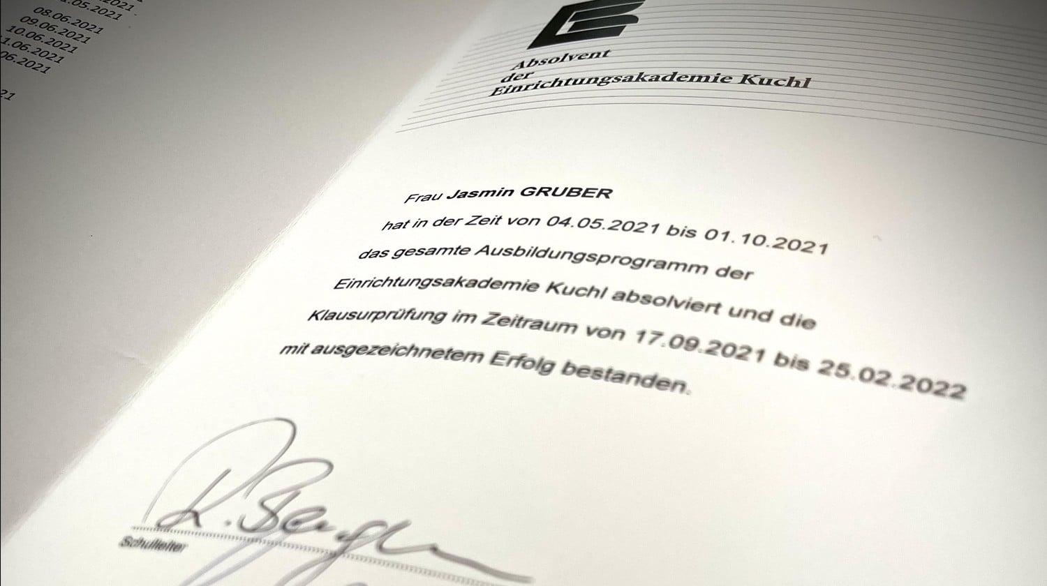Jasmin Gruber Herzlichen Glückwunsch, Jasmin!